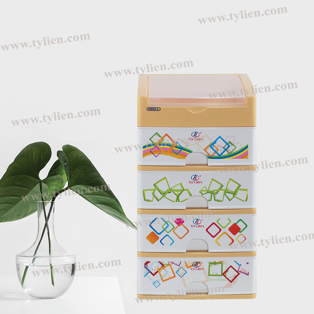 Tủ Nhựa Mini L Trắng Sữa 5 Ngăn nhựa Tý Liên No.0725