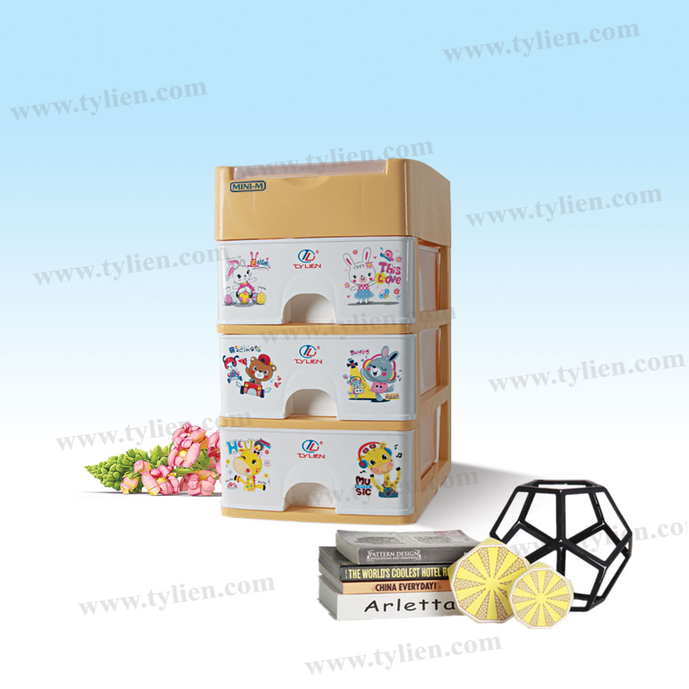 Tủ Nhựa Mini M Trắng Sữa 4 Ngăn nhựa Tý Liên No.0724