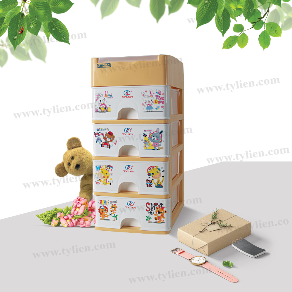 Tủ Nhựa Mini M Trắng Sữa 5 Ngăn nhựa Tý Liên No.0724