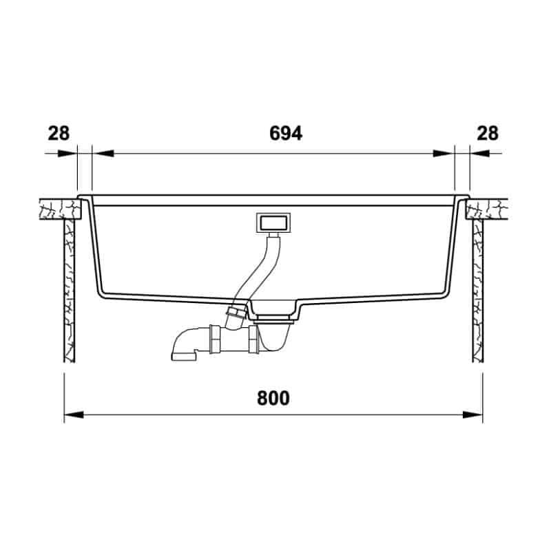 Chậu đá Hafele HS20-GEN1S80