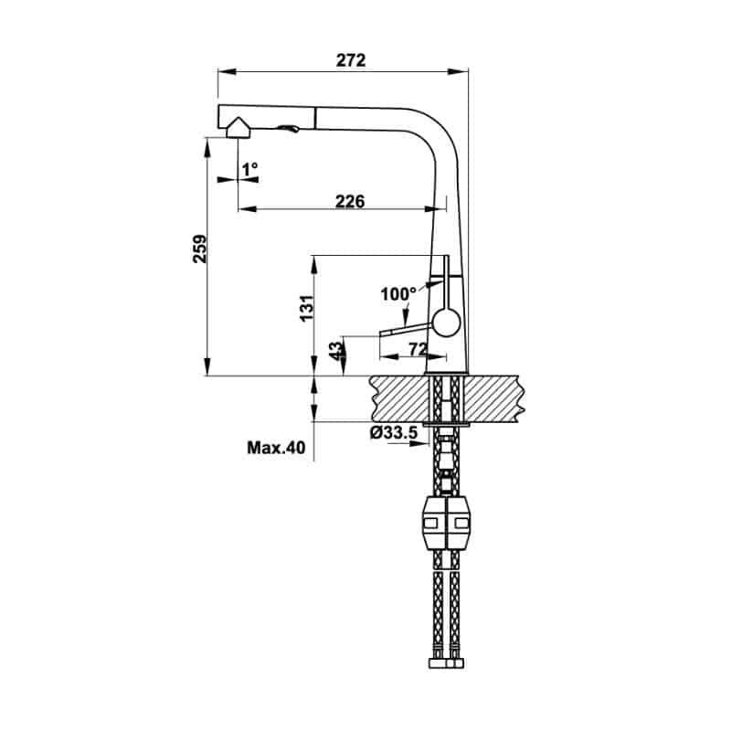 Vòi chậu rửa chén bát Hafele HT20-GH1P259
