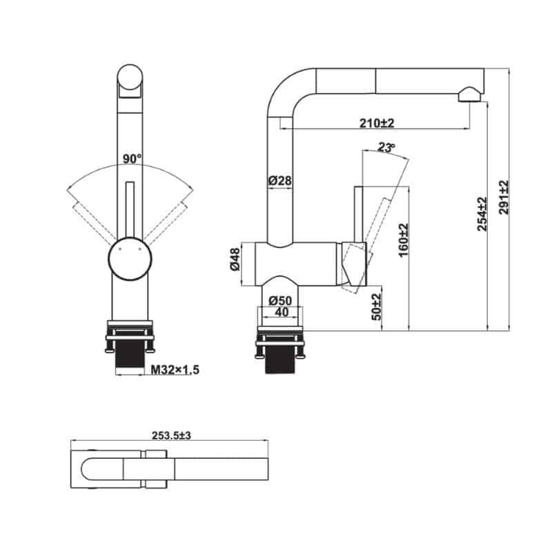 Vòi chậu rửa chén bát Hafele HT21-CH1P254