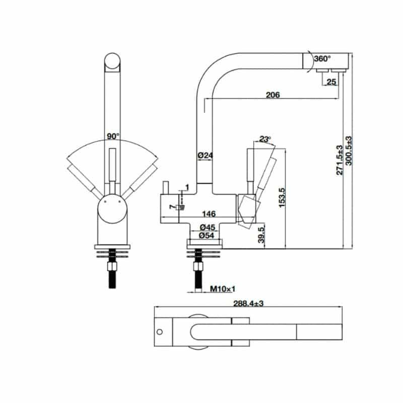 Vòi chậu rửa chén bát Hafele HT21-CH2F271