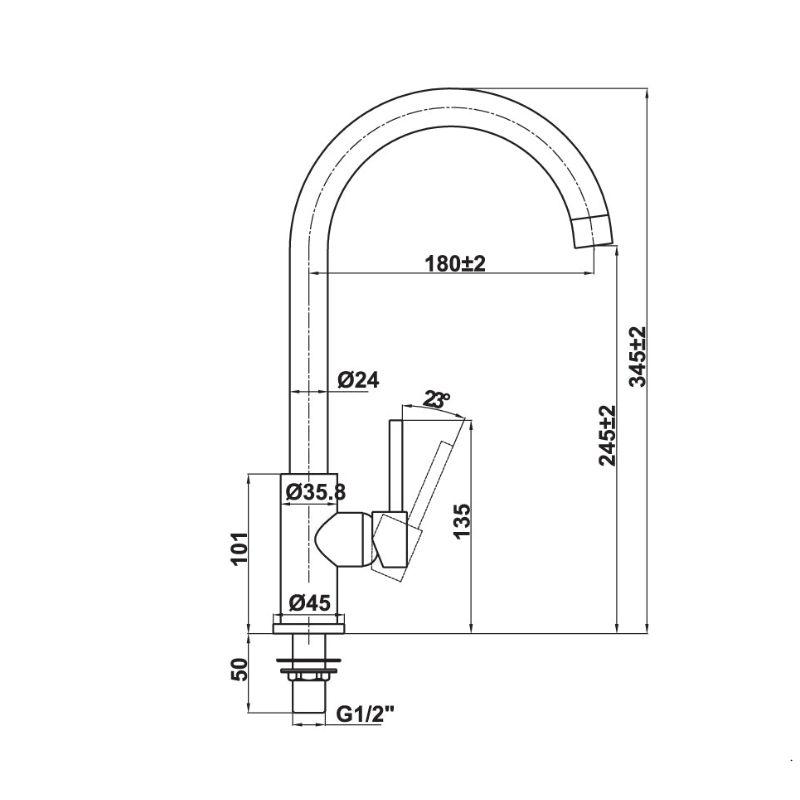 Vòi chậu rửa chén bát Hafele HT21-CC1F245C