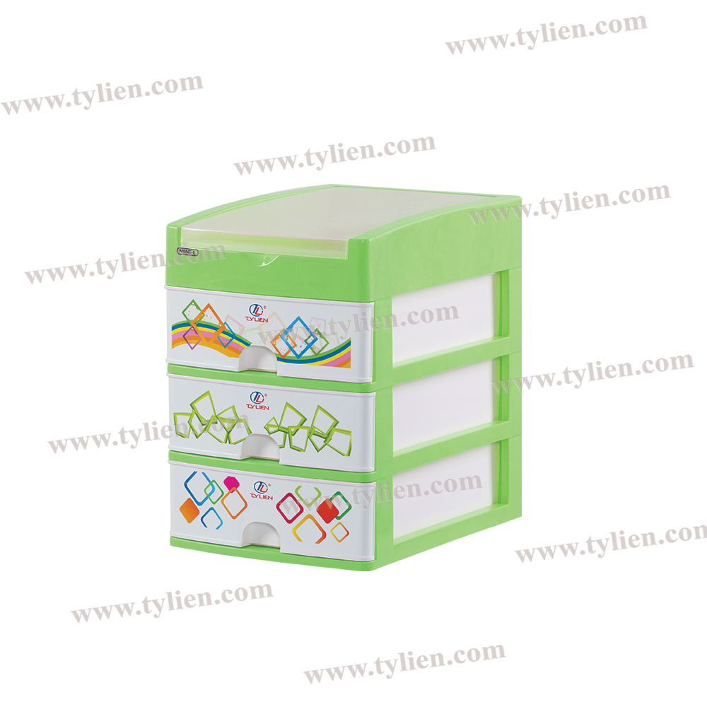 Tủ Nhựa Mini L Trắng Sữa 4 Ngăn nhựa Tý Liên No.0725