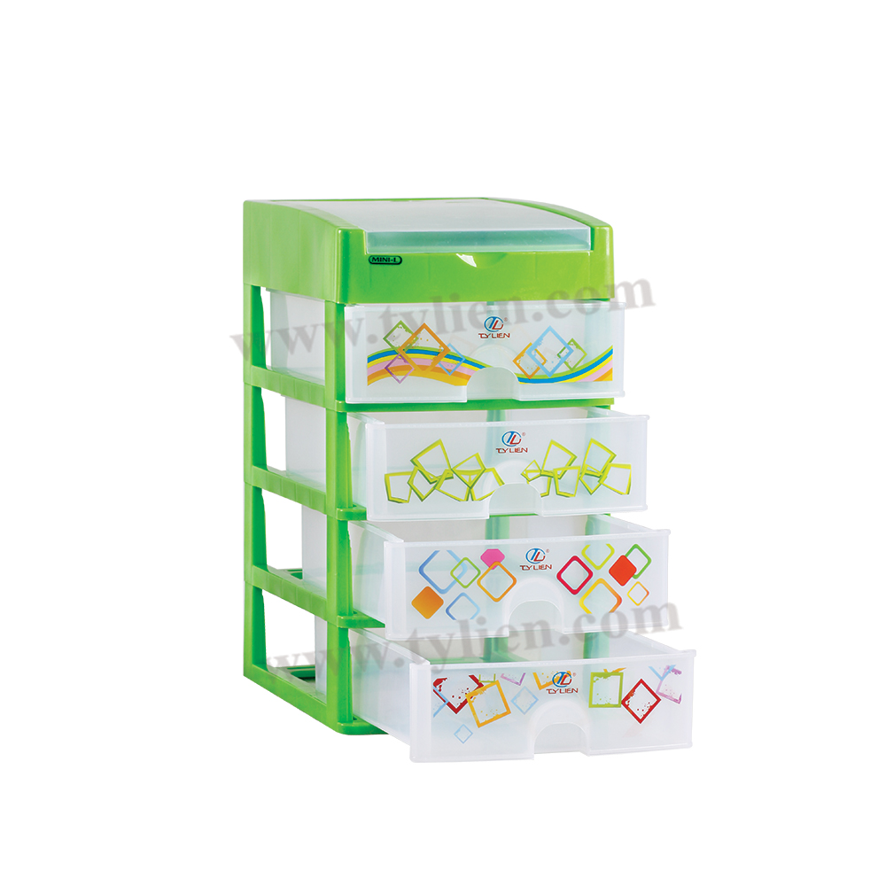 Tủ Nhựa Mini L Trắng Trong 5 Ngăn nhựa Tý Liên No.0725