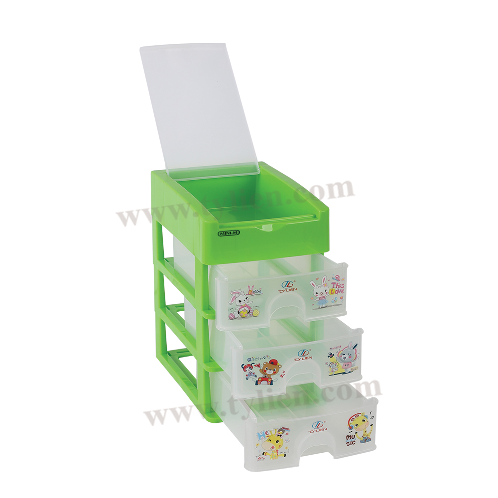 Tủ Nhựa Mini M Trắng Trong 4 Ngăn nhựa Tý Liên No.0724