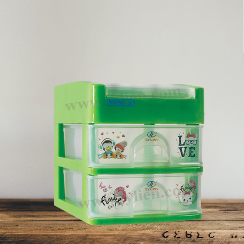 Tủ Nhựa Mini S Trắng Trong 3 Ngăn nhựa Tý Liên No.0723
