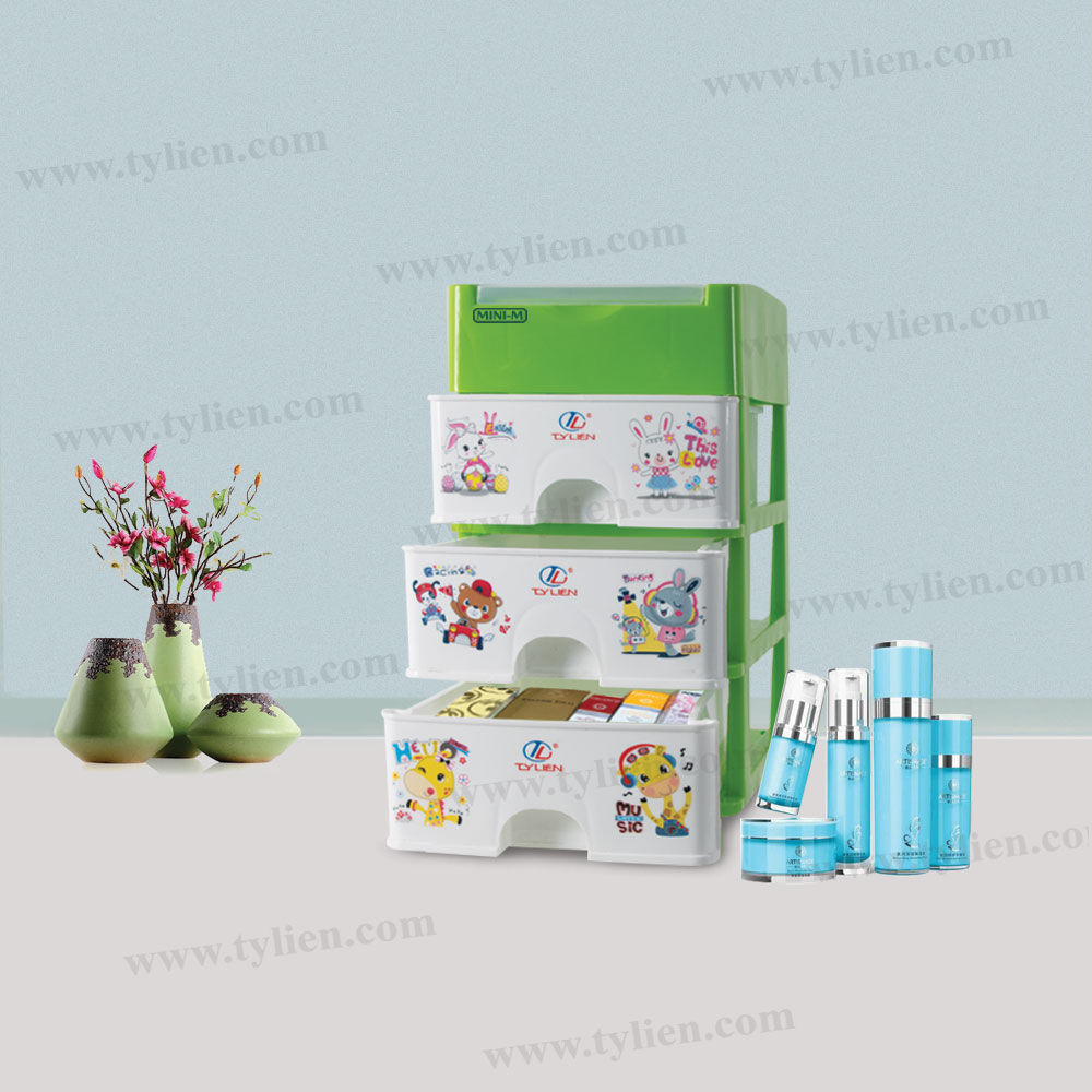 Tủ Nhựa Mini M Trắng Sữa 4 Ngăn nhựa Tý Liên No.0724