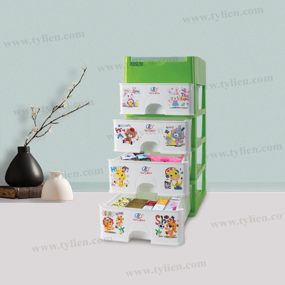 Tủ Nhựa Mini M Trắng Sữa 5 Ngăn nhựa Tý Liên No.0724