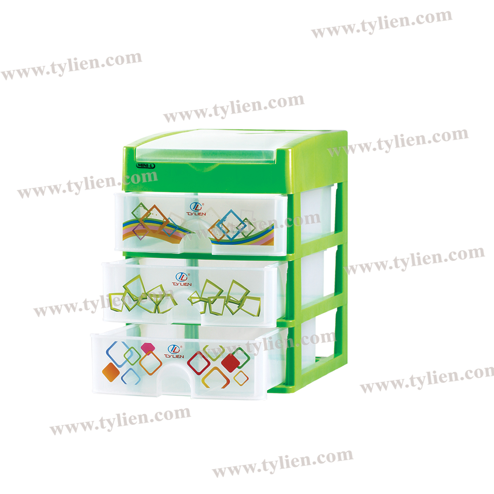 Tủ Nhựa Mini L Trắng Trong 4 Ngăn nhựa Tý Liên No.0725