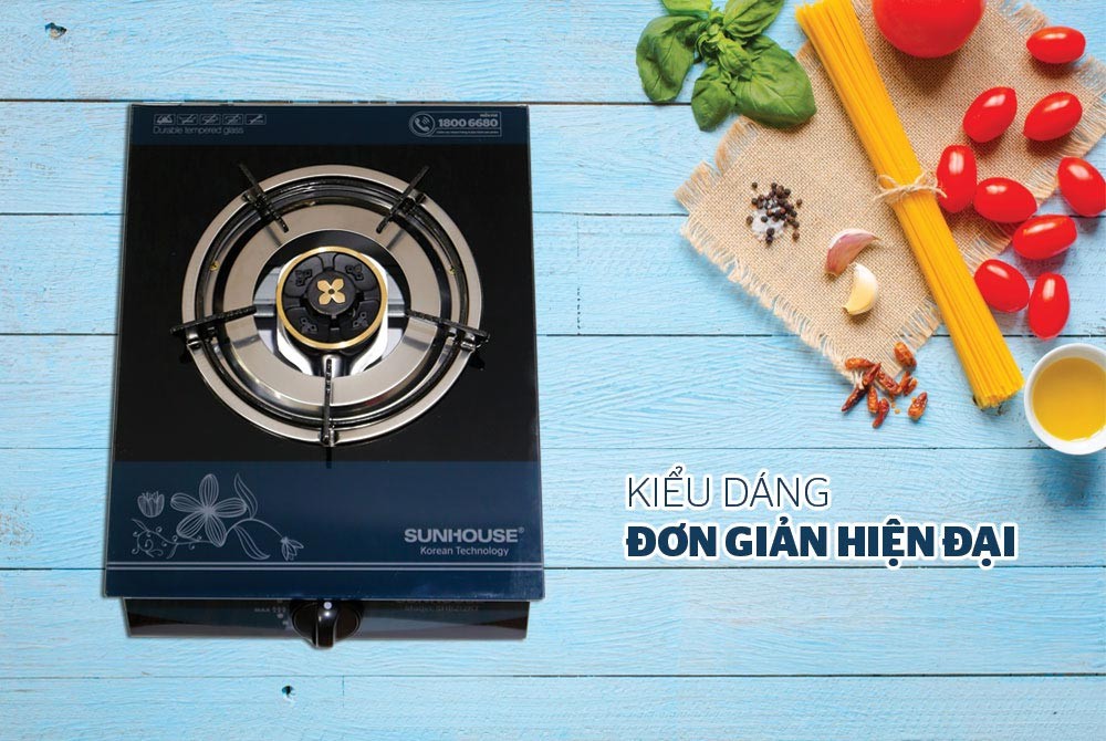 Bếp gas đơn dương kính Sunhouse SHB212KT