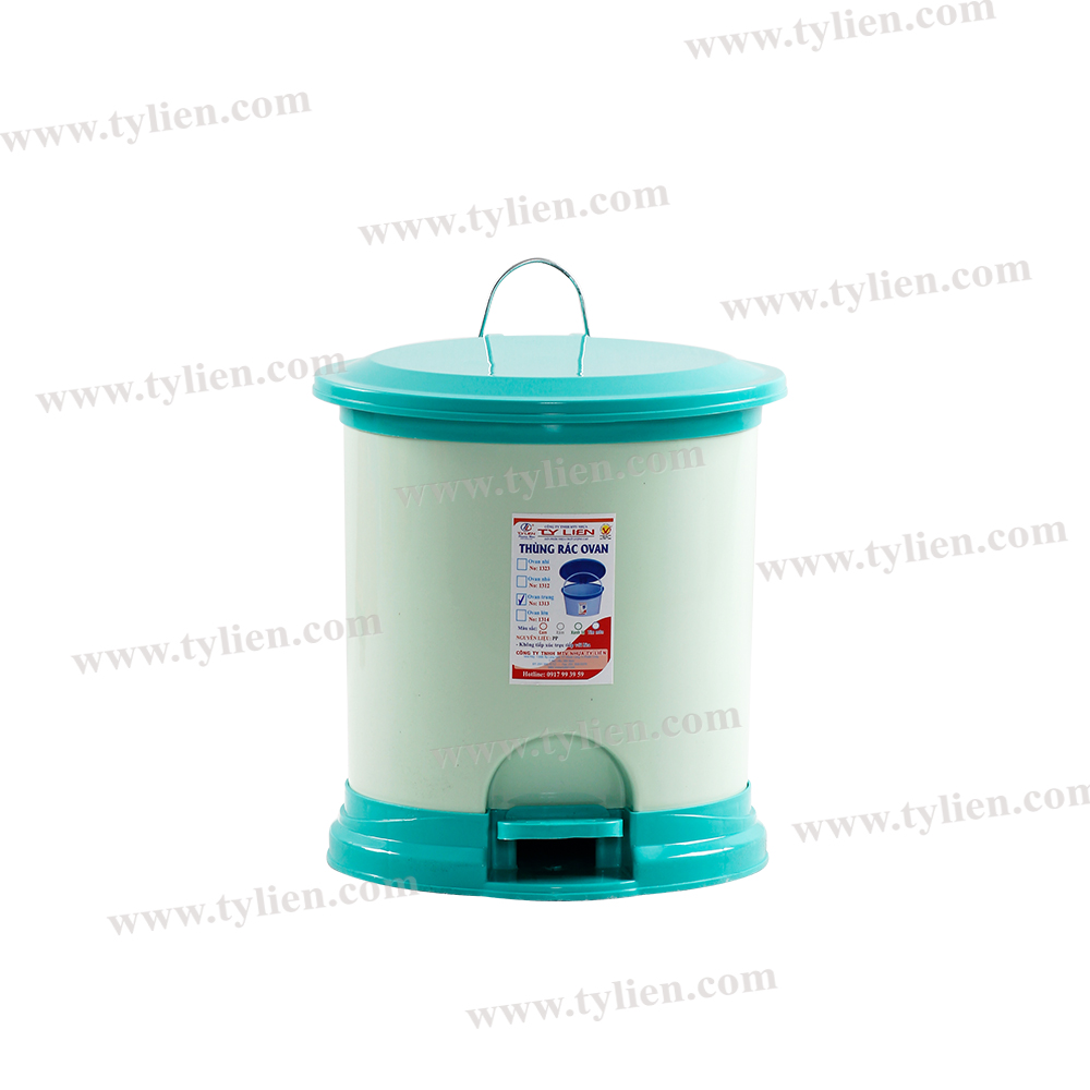 Thùng Rác Oval Kiểu Nhỏ nhựa Tý Liên No.1309K