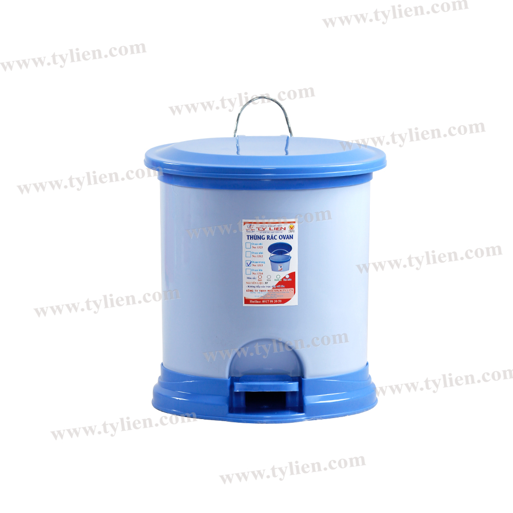 Thùng Rác Oval Kiểu Trung nhựa Tý Liên No.1310K