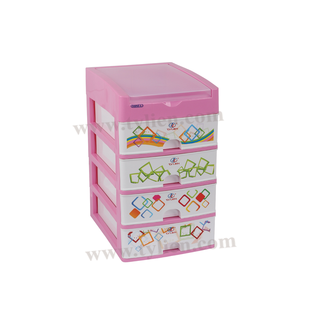 Tủ Nhựa Mini L Trắng Sữa 5 Ngăn nhựa Tý Liên No.0725