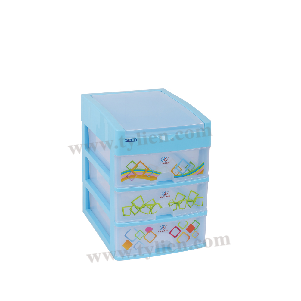 Tủ Nhựa Mini L Trắng Trong 4 Ngăn nhựa Tý Liên No.0725