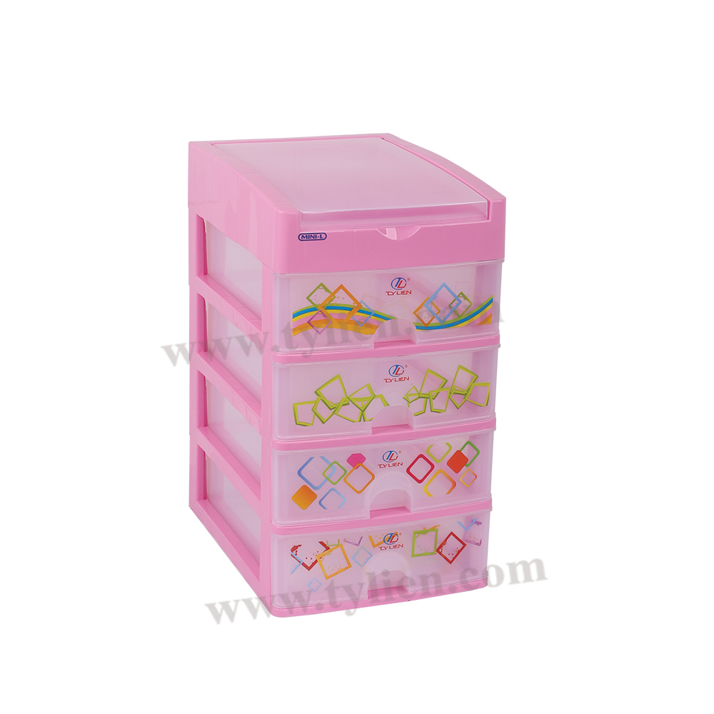 Tủ Nhựa Mini L Trắng Trong 5 Ngăn nhựa Tý Liên No.0725