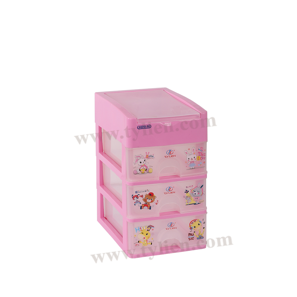 Tủ Nhựa Mini M Trắng Trong 4 Ngăn nhựa Tý Liên No.0724